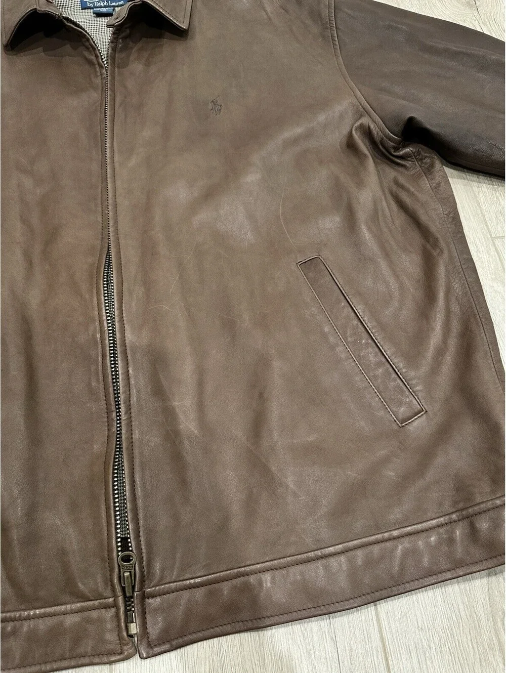 Polo Ralph Lauren 2XL Brown Glove Soft Leather Jacket